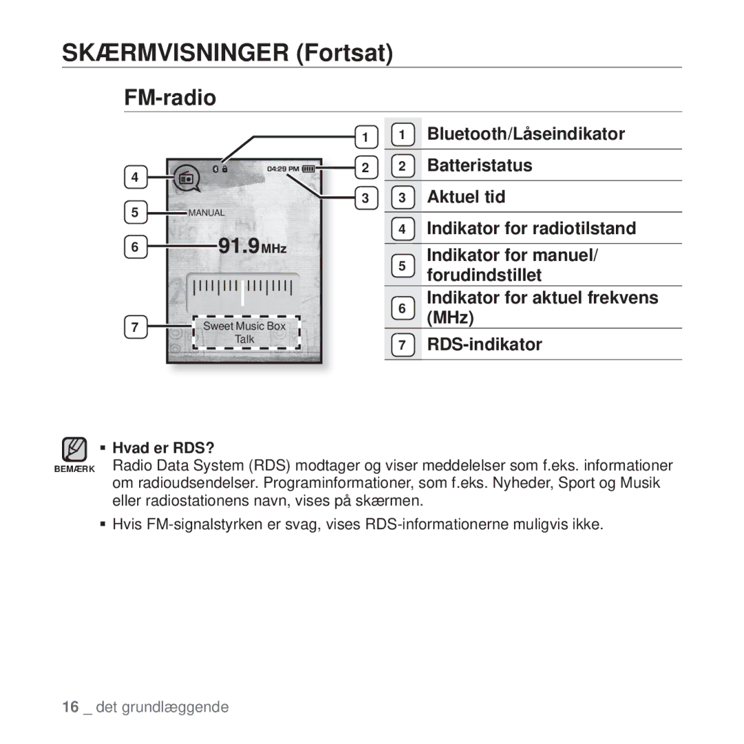 Samsung YP-T10JCW/XEE, YP-T10JAU/XEE, YP-T10JAW/XEE, YP-T10JQW/XEE, YP-T10JCB/XEE, YP-T10JQB/XEE, YP-T10JAG/XEE manual FM-radio 