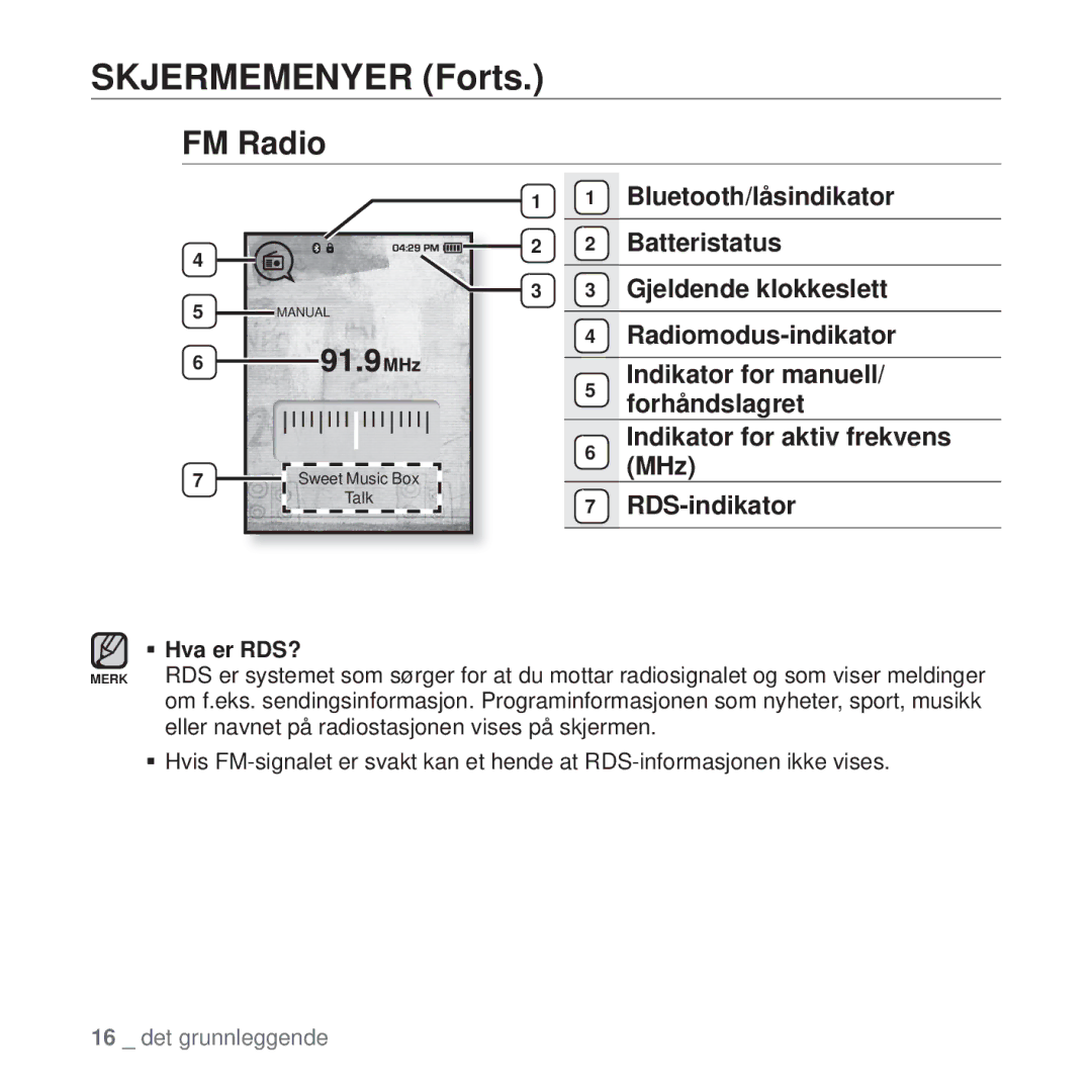 Samsung YP-T10JCW/XEE, YP-T10JAU/XEE, YP-T10JAW/XEE, YP-T10JQW/XEE, YP-T10JCB/XEE, YP-T10JQB/XEE, YP-T10JAG/XEE manual FM Radio 