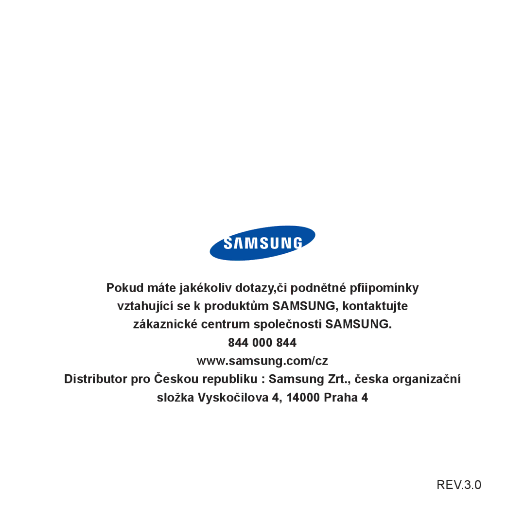 Samsung YP-T10JQW/XEO, YP-T10JCB/XEO, YP-T10JAB/XEO, YP-T10JQB/XEO, YP-T10JQR/XEO, YP-T10JQG/XEO manual REV.3.0 