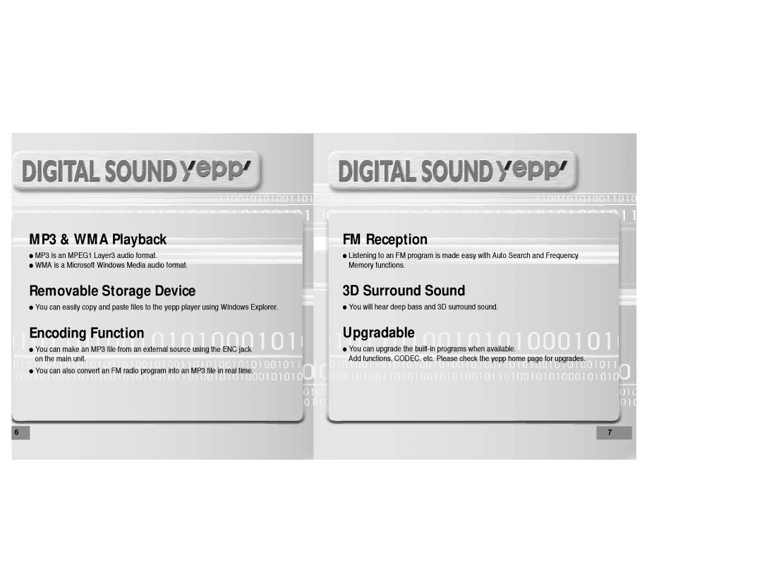 Samsung YP-T5 manual MP3 & WMA Playback 