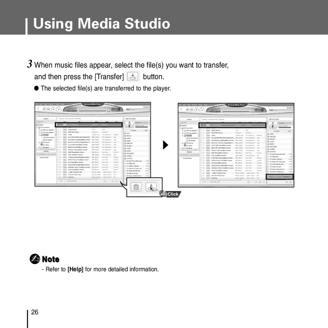 Samsung YP-T55 manual Using Media Studio 