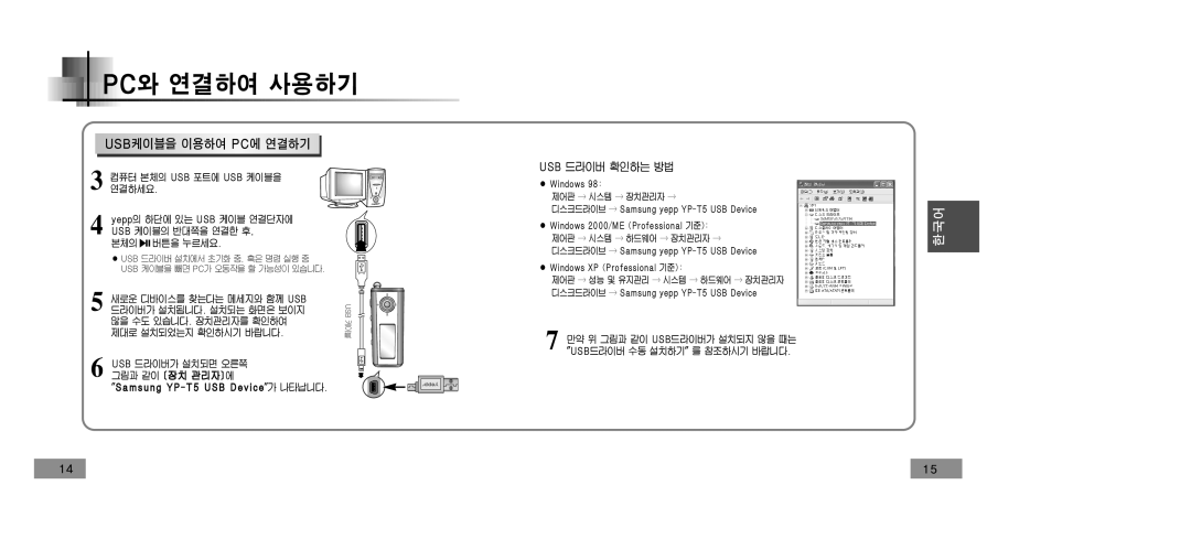 Samsung YP-T5V/XSV manual 