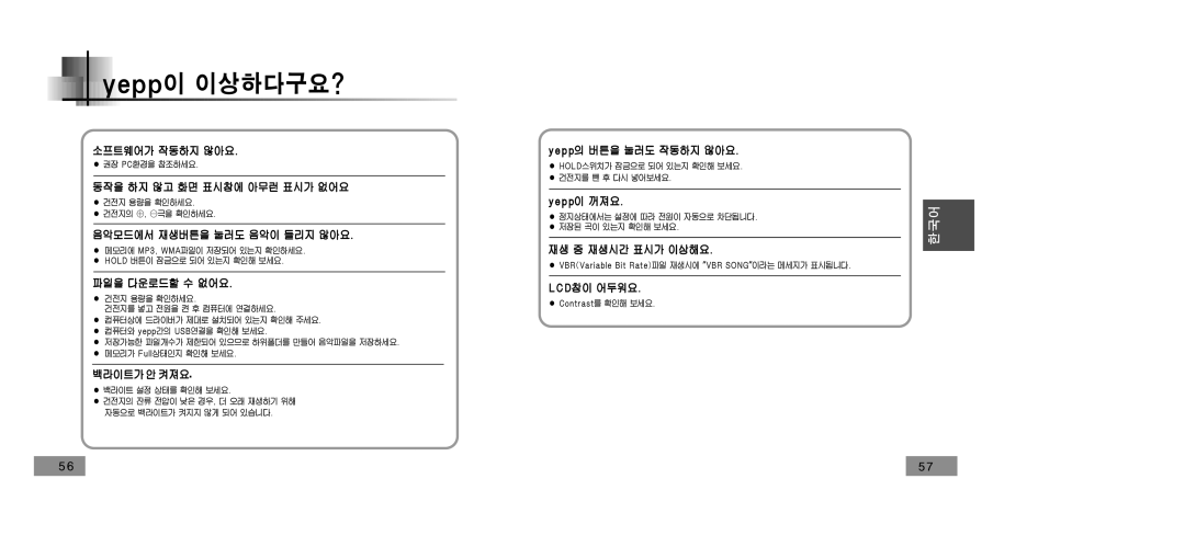 Samsung YP-T5V/XSV manual 