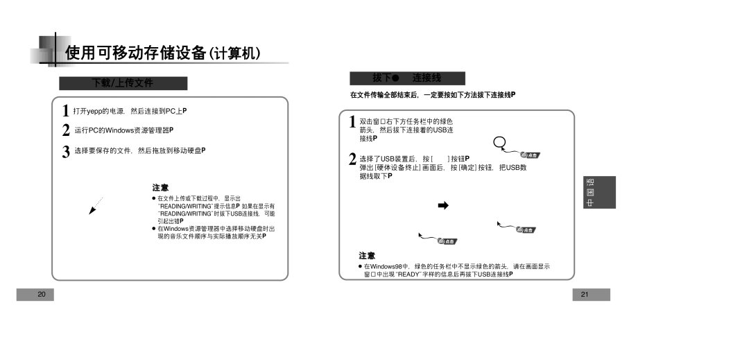 Samsung YP-T5V/XSV manual Usb 