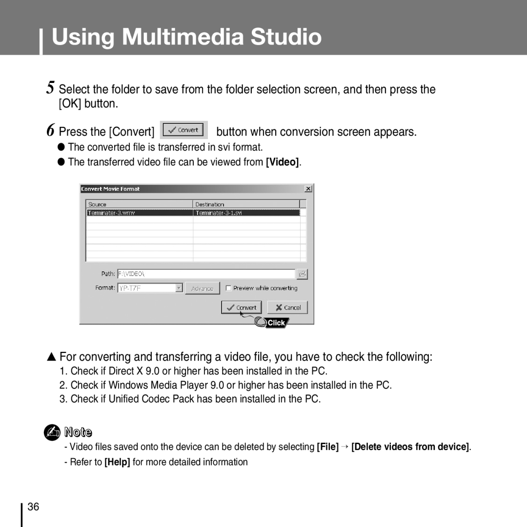 Samsung YP-T7FZ, YP-T7FX, YP-T7FQ, YP-T7FV manual Using Multimedia Studio 