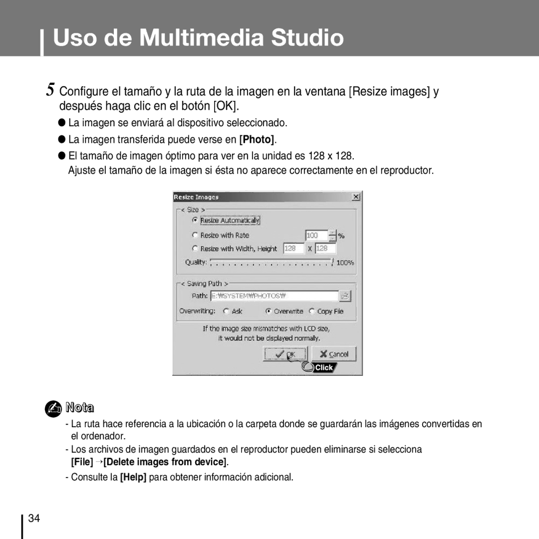 Samsung YP-T7FZS/ELS, YP-T7FZS/XEF, YP-T7FXB/ELS, YP-T7FZS/XET manual Uso de Multimedia Studio 