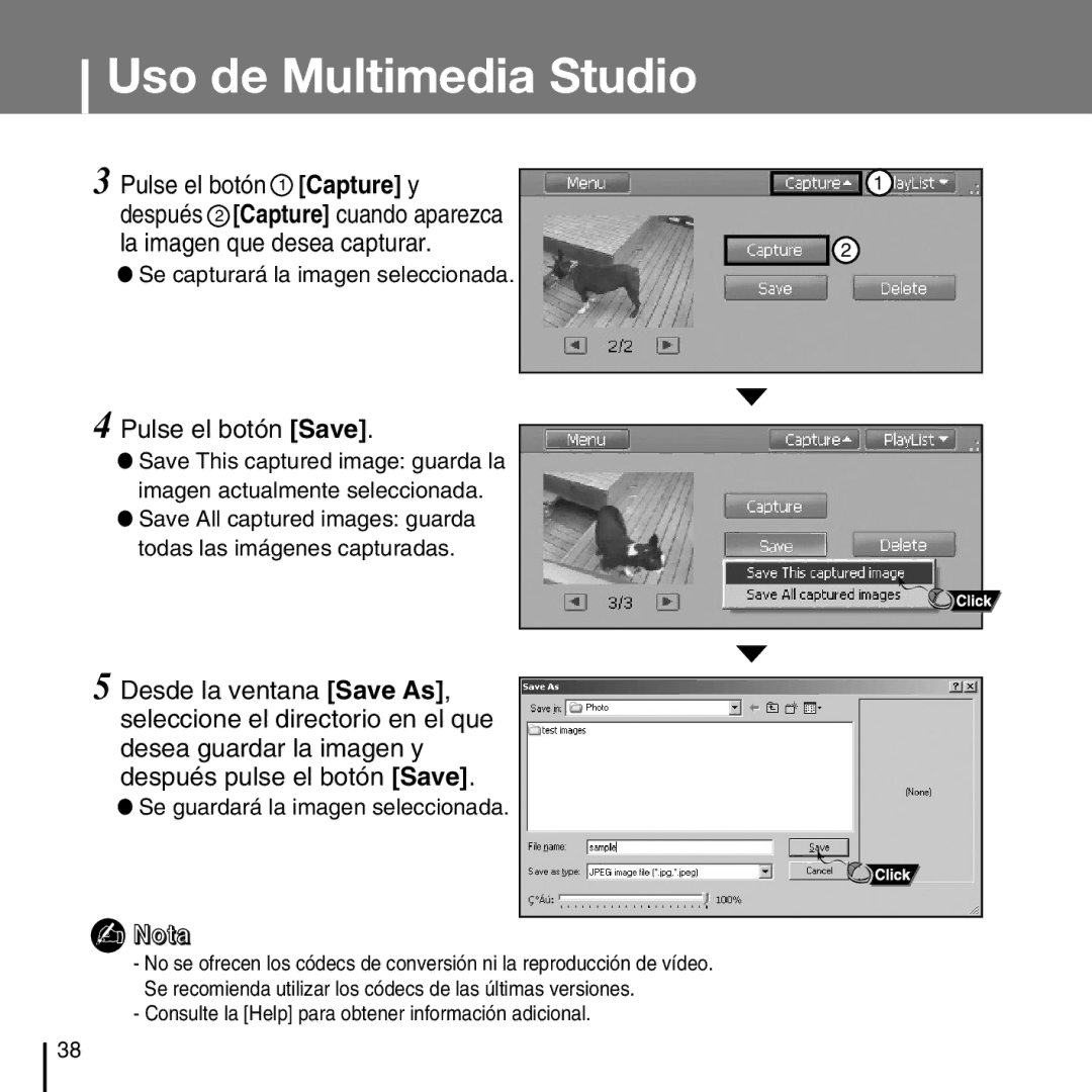 Samsung YP-T7FZS/ELS, YP-T7FZS/XEF, YP-T7FXB/ELS, YP-T7FZS/XET manual Pulse el botón Save 