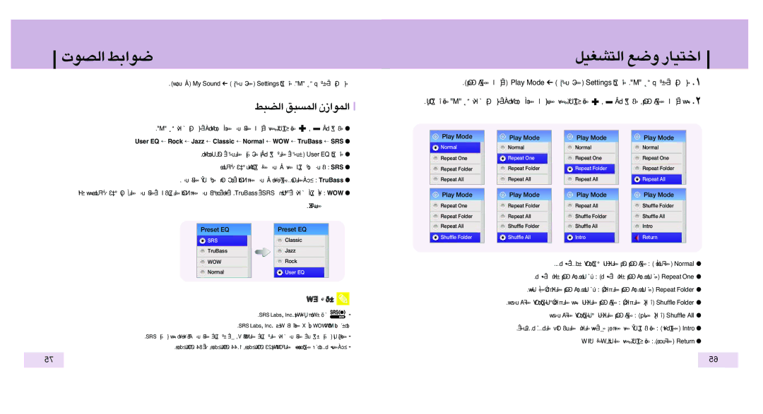 Samsung YP-T4V/ELS, YP-T7Z/ELS, YP-T7X/ELS manual «∞Bu‹ u«j, Åu¢w yM dnuoS «∞Cu«j sgnitteS «î∑d .M ¸ Ë«±ºp «Gj, «∞uÆX 