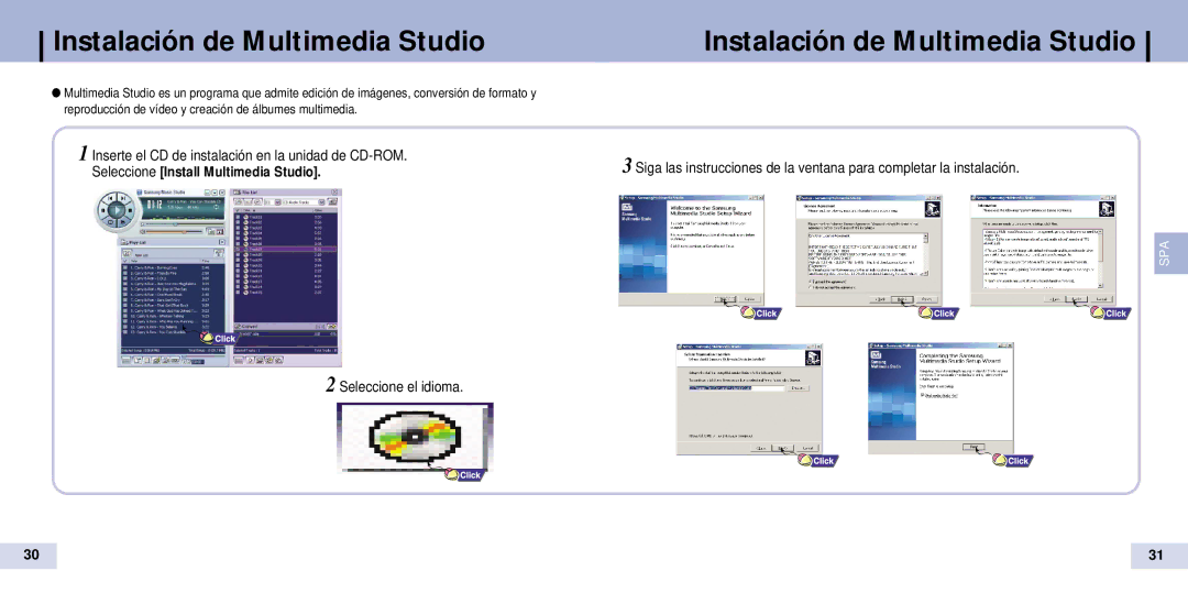 Samsung YP-T7Z/ELS, YP-T7X/ELS manual Instalación de Multimedia Studio 