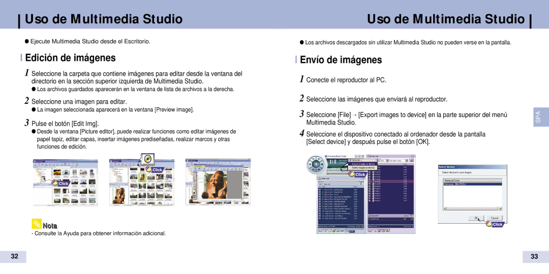 Samsung YP-T7X/ELS, YP-T7Z/ELS manual Uso de Multimedia Studio, Seleccione una imagen para editar, Pulse el botón Edit Img 