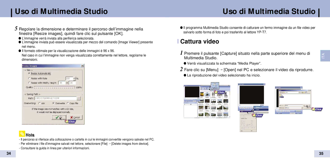 Samsung YP-T7X/XFO manual Verrà visualizzata la schermata Media Player, La riproduzione del video selezionato ha inizio 