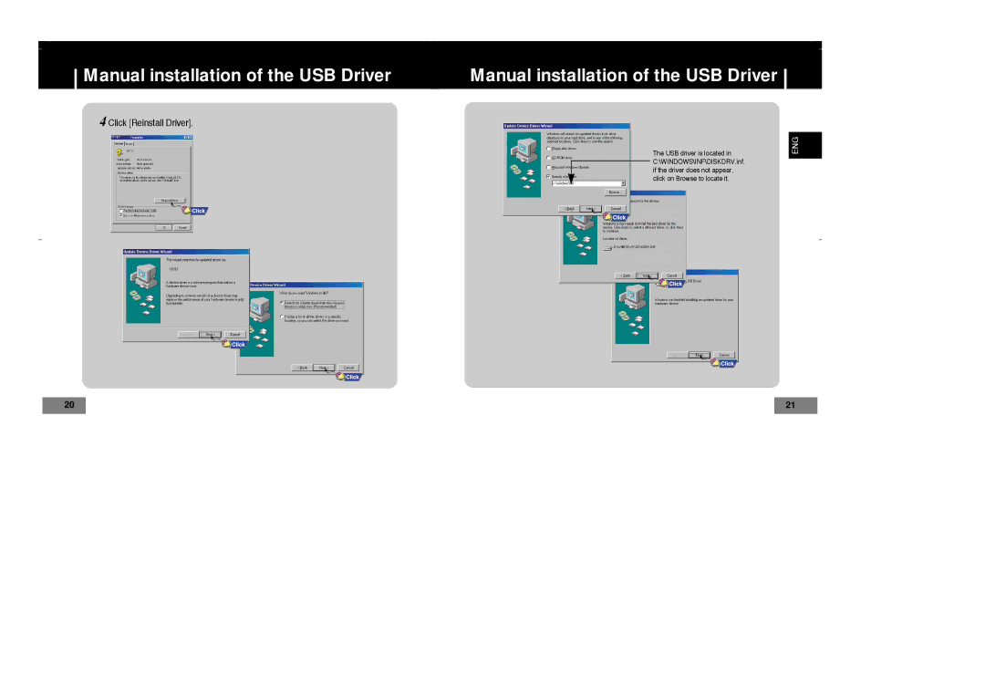 Samsung YP-T7Z/ELS, YP-T7X/ELS, YP-T7Z/XAA, YP-T7X/XAA, YP-T7V/XFO, YP-T7Z/XSP, YP-T7X/XSP, YP-T7X/XFO Click Reinstall Driver 