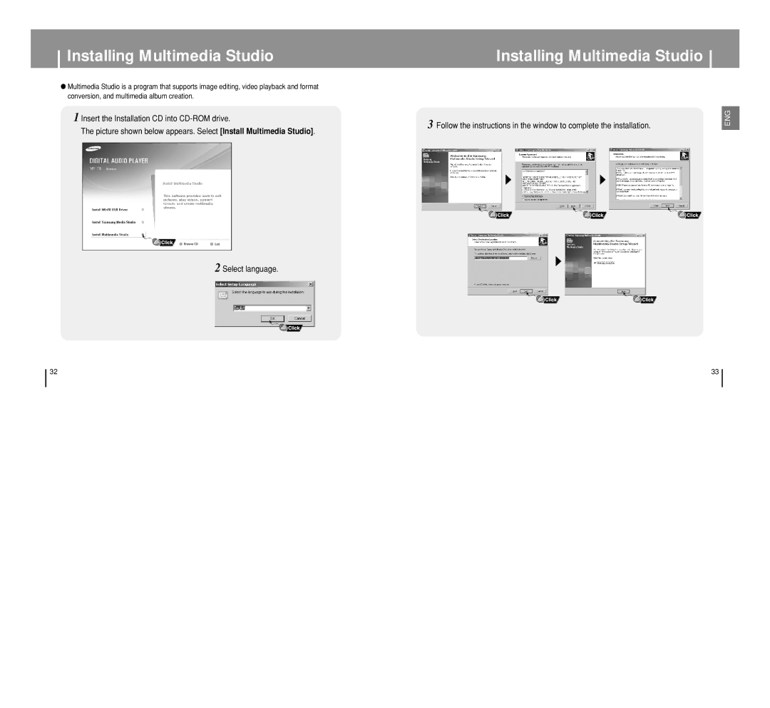 Samsung YP-T8 manual Installing Multimedia Studio 