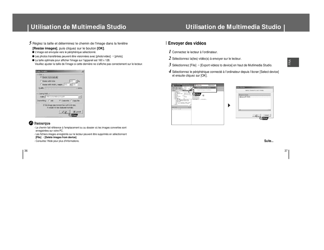 Samsung YP-T8Q/EDC, YP-T8A/ELS, YP-T8Q/ELS, YP-T8X/ELS, YP-T8Z/ELS manual Envoyer des vidéos 