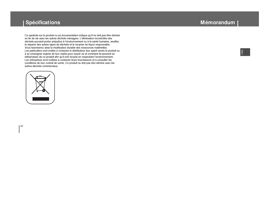 Samsung YP-T8X/ELS, YP-T8A/ELS, YP-T8Q/ELS, YP-T8Z/ELS, YP-T8Q/EDC manual Mémorandum 