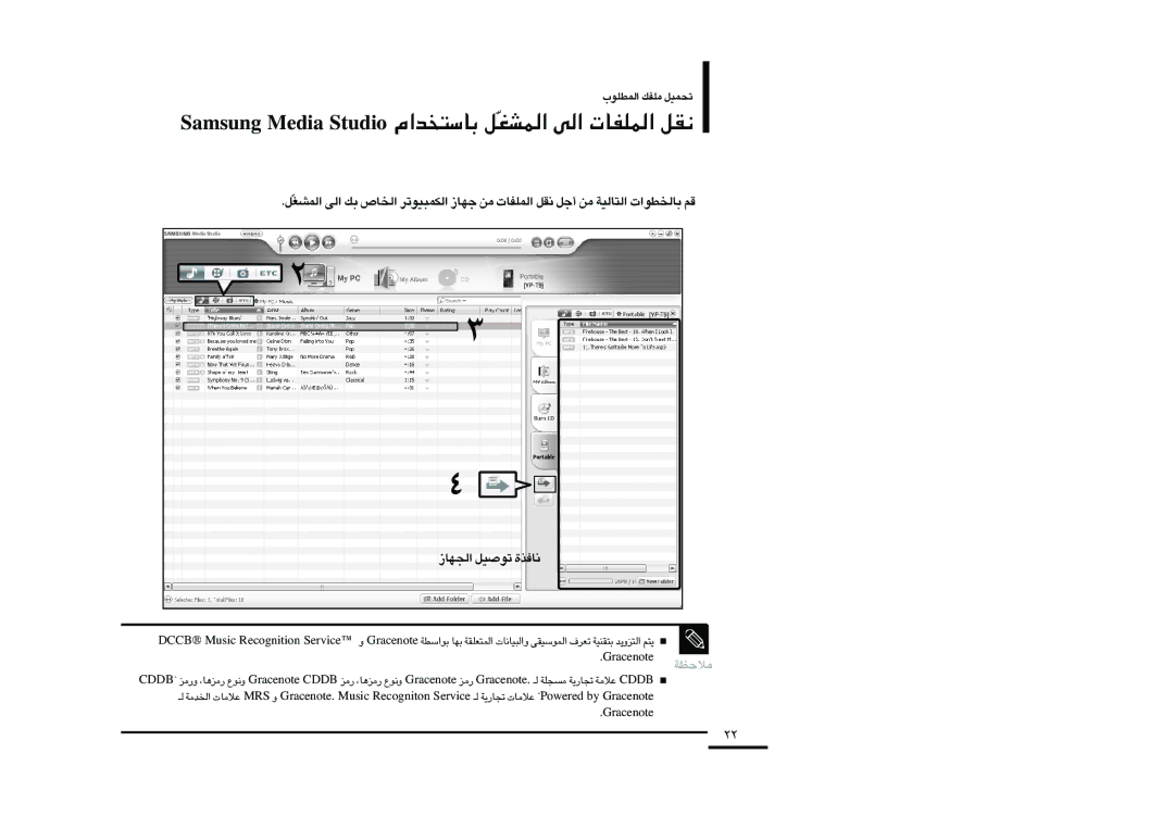 Samsung YP-T9QB/XSG, YP-T9AB/HAO, YP-T9BQB/HAO, YP-T9BAB/AAW «∞πNU ¢uÅOq …≤U≠c, Bccd cisuM noitingoceR ecivreS, EtonecarG 