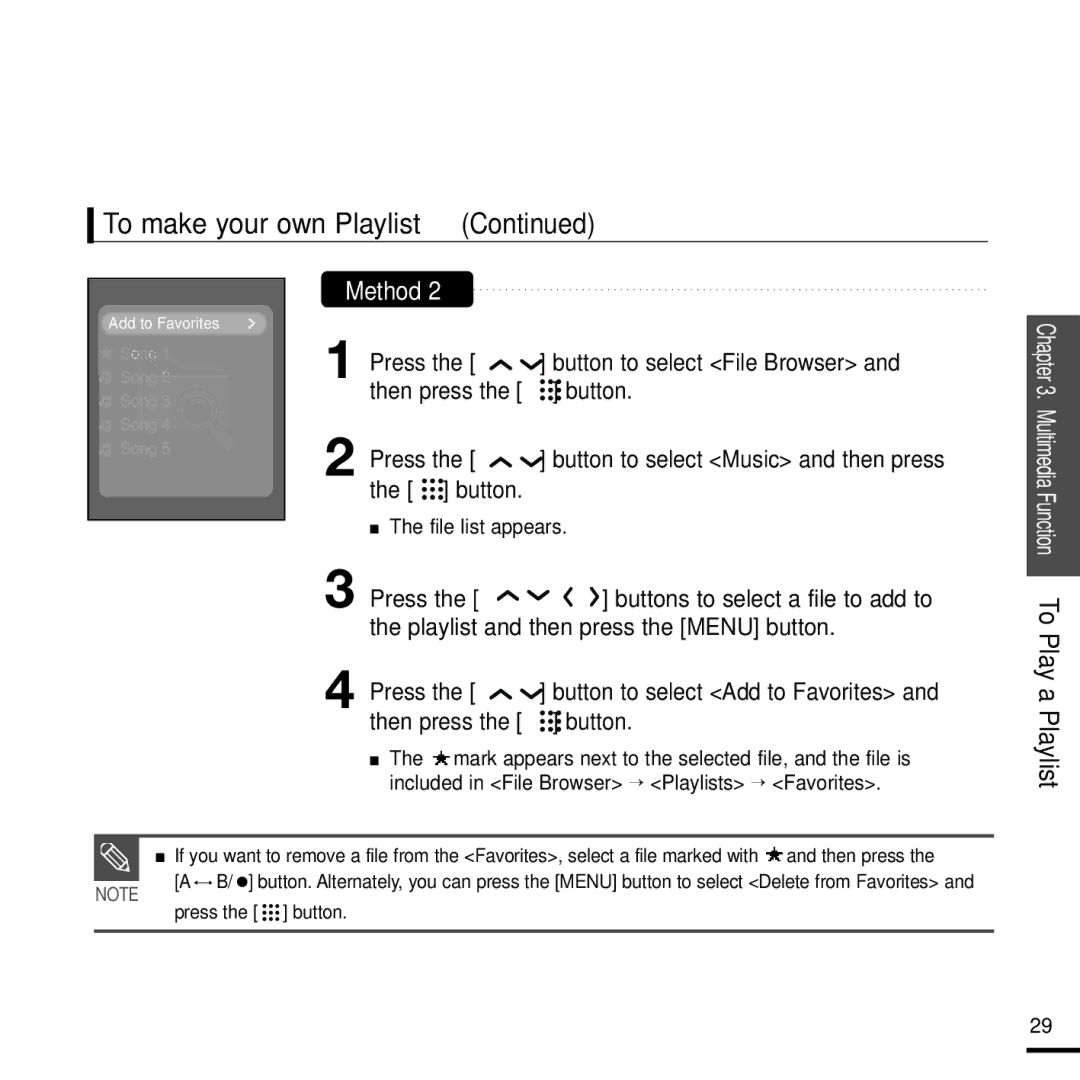 Samsung YP-T9J manual Press Button to select File Browser, Then press 