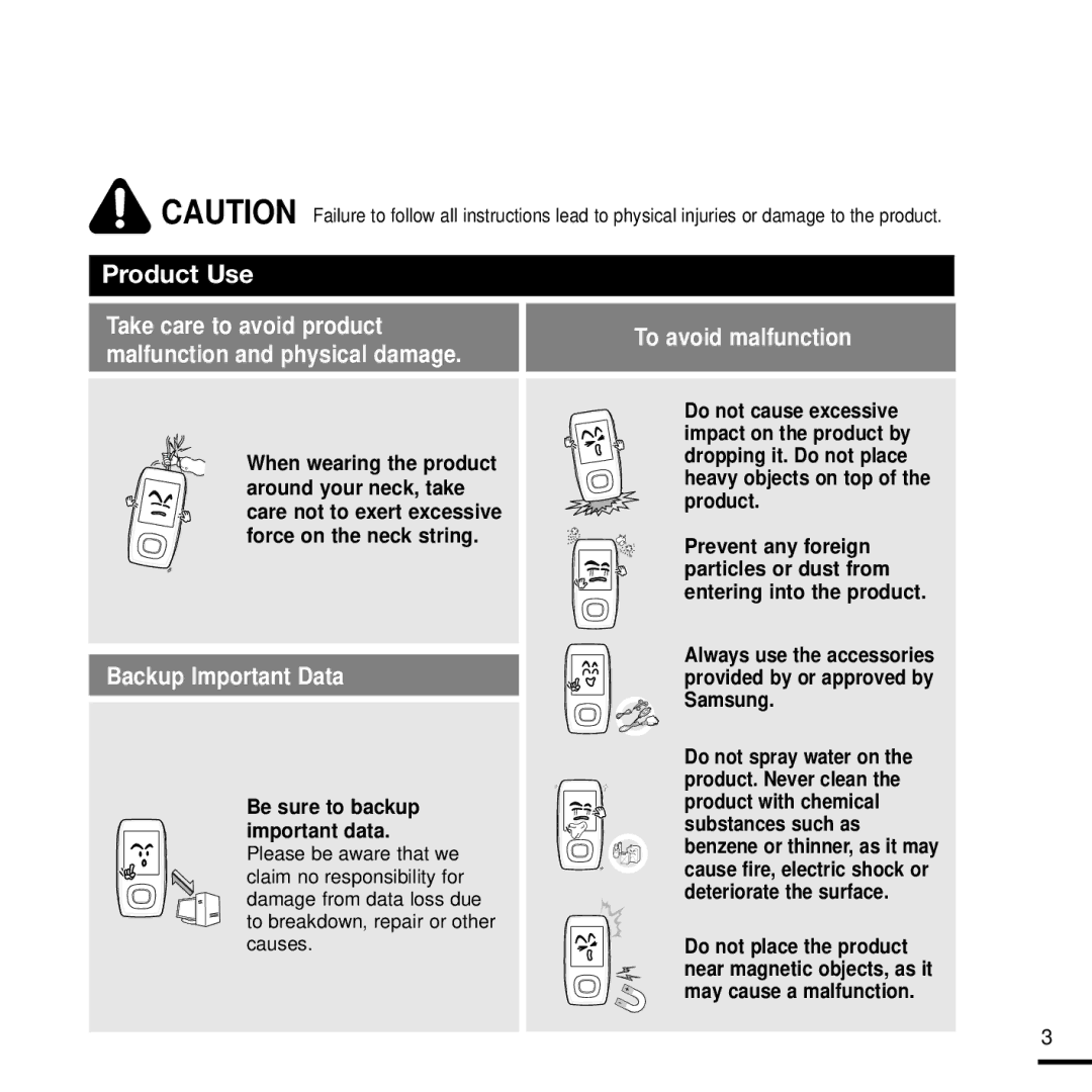 Samsung YP-T9J manual Preparation 