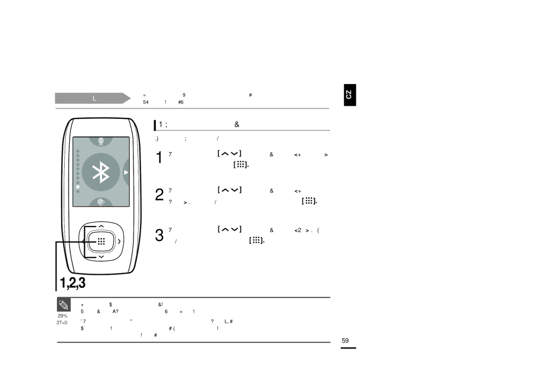 Samsung YP-T9JBQB/XEH, YP-T9JBAB/XEH, YP-T9JBZB/XEH manual Registrace stereo náhlavní soupravy, Pﬁedtím neÏ zaãnete 