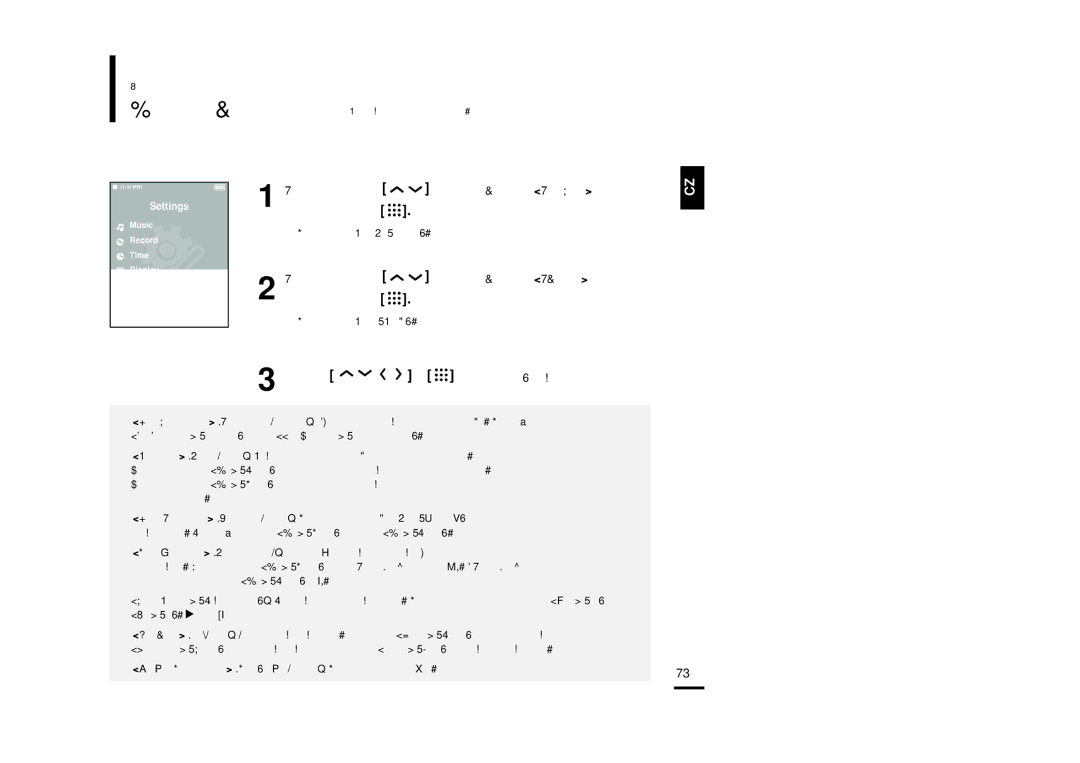 Samsung YP-T9JBZB/XEH, YP-T9JBAB/XEH, YP-T9JBQB/XEH manual Stisknûte tlaãítko Pro volbu poloÏky System a pak 