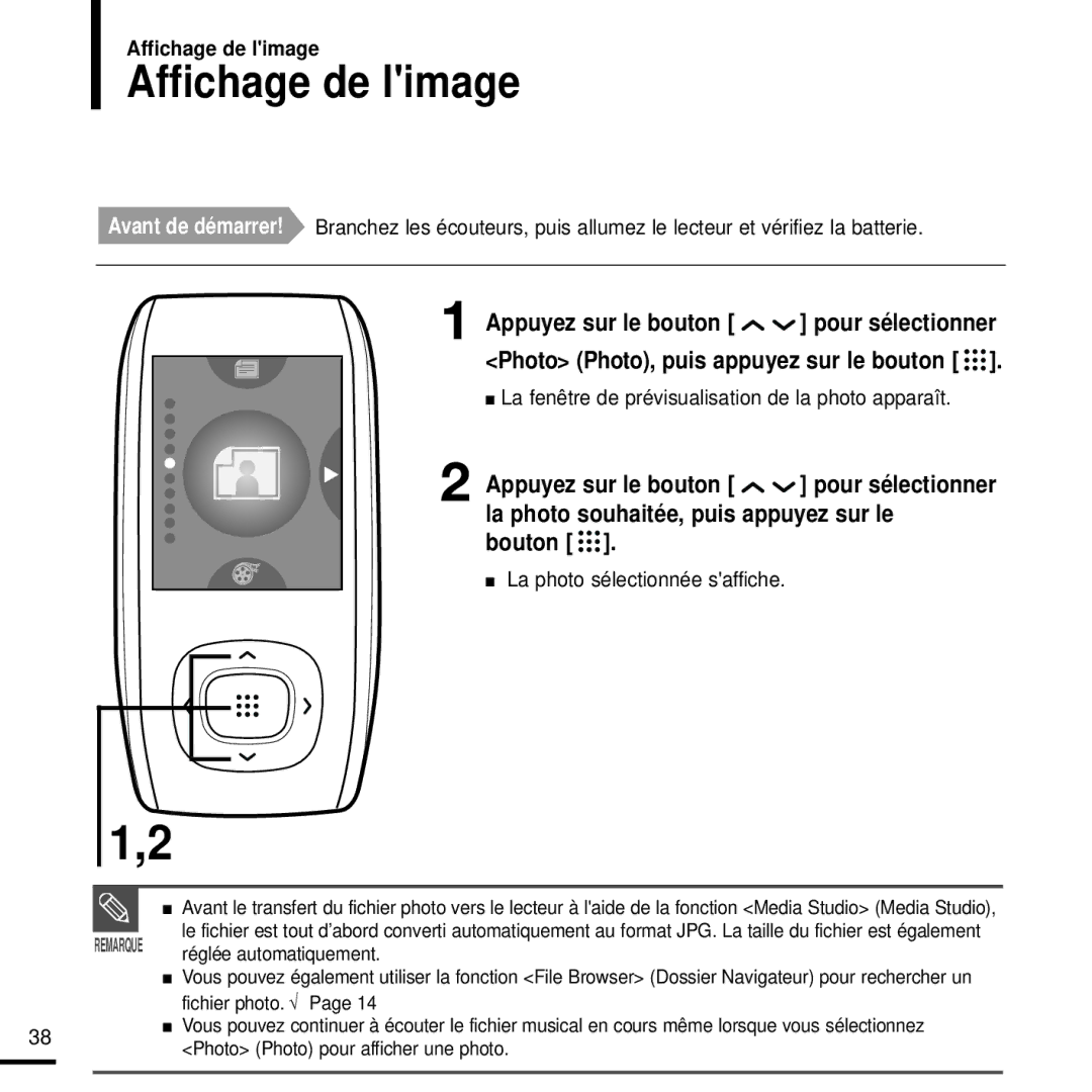 Samsung YP-T9JBQB/XEF, YP-T9JQB/XEF, YP-T9JZB/XEF Affichage de limage, La fenêtre de prévisualisation de la photo apparaît 