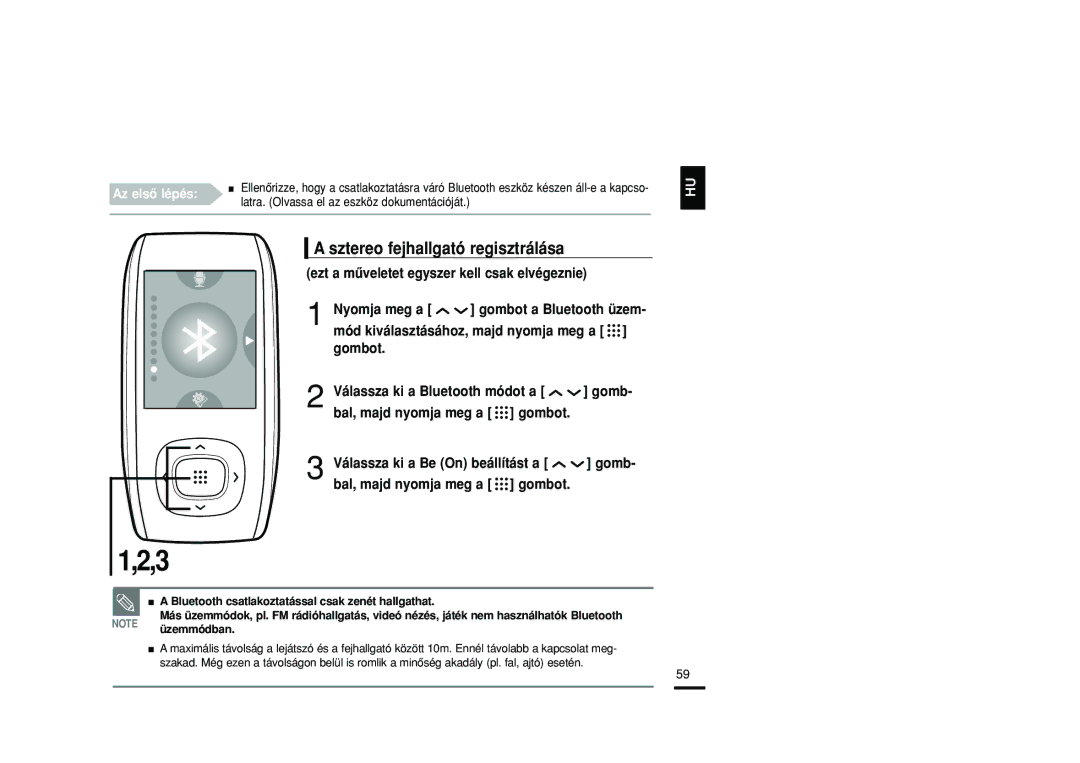 Samsung YP-T9JQB/XET, YP-T9JZB/XET manual Sztereo fejhallgató regisztrálása, Latra. Olvassa el az eszköz dokumentációját 