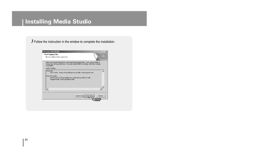 Samsung YP-U1 manual Installing Media Studio 