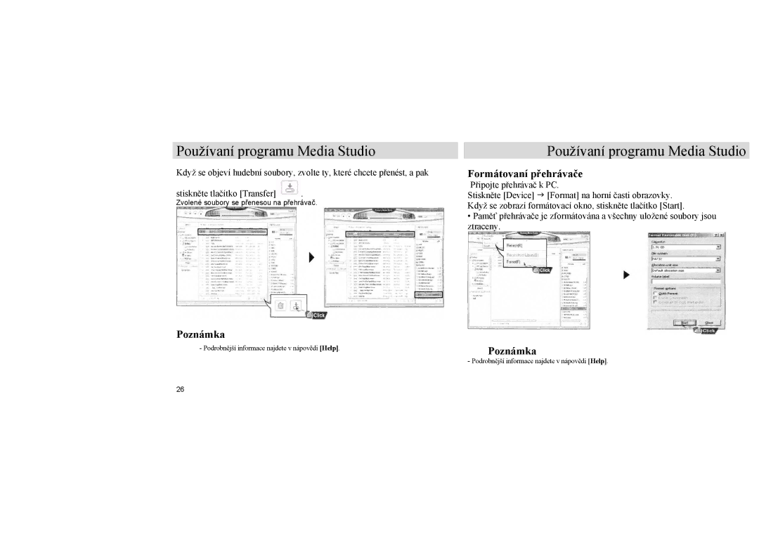 Samsung YP-U1X/ELS, YP-U1Z/ELS, YP-U1QB/ELS manual Poznámka 