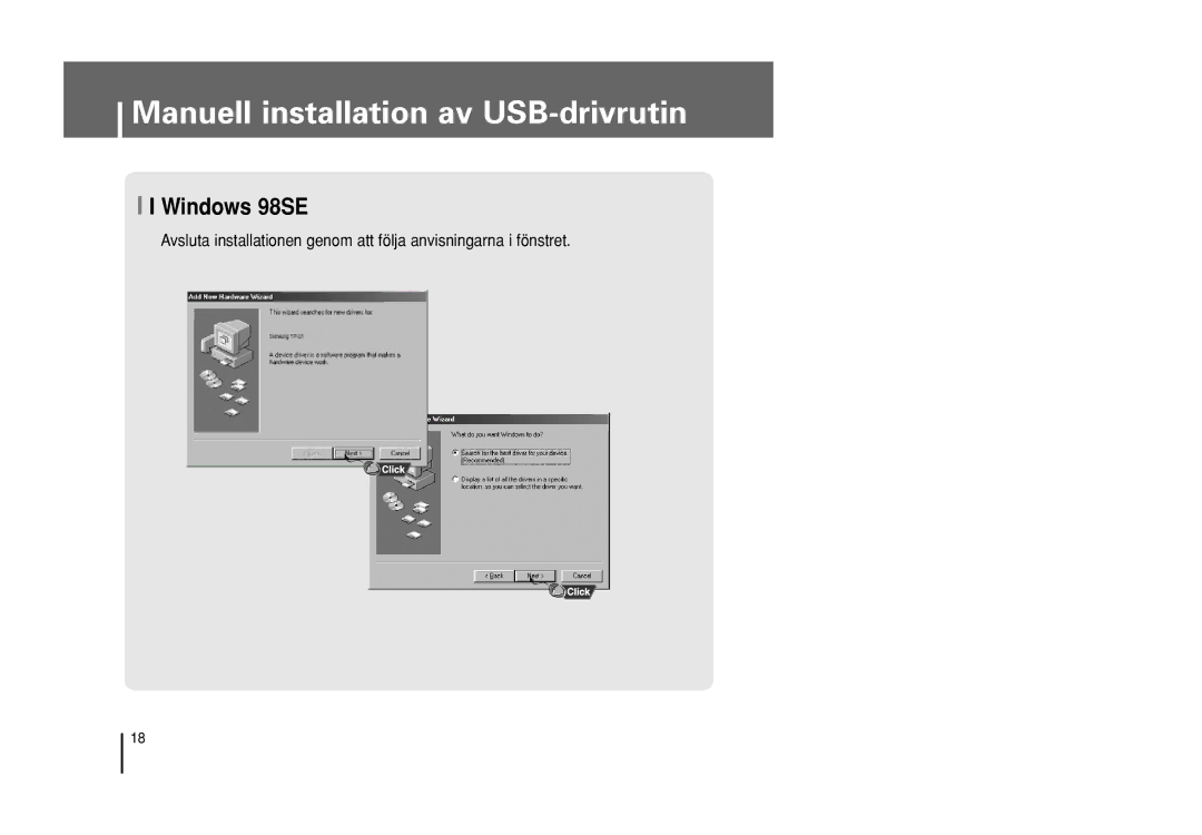 Samsung YP-U1Z/ELS, YP-U1X/ELS manual Windows 98SE 