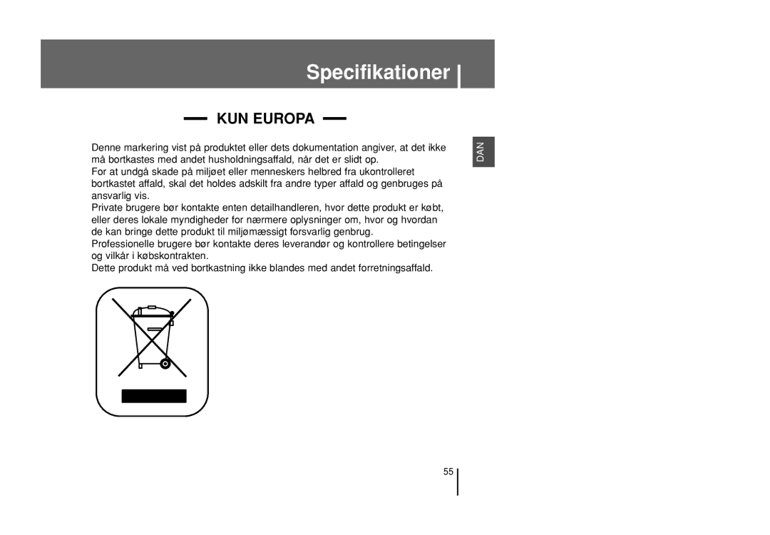 Samsung YP-U1X/ELS, YP-U1Z/ELS manual KUN Europa 