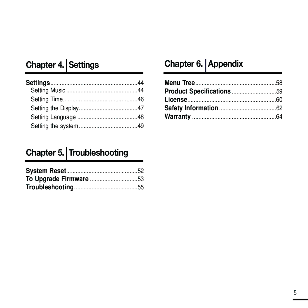 Samsung YP-U2J manual Appendix 