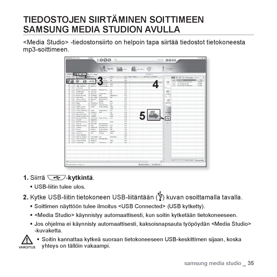 Samsung YP-U3JQW/XEE, YP-U2RZB/XEE, YP-U3JQP/XEE, YP-U3JQB/XEE manual YP-U3MTP 