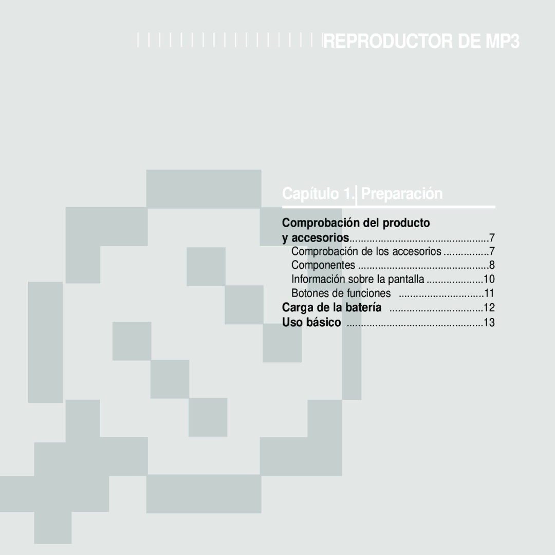 Samsung YP-U2RXW/ELS, YP-U2RZW/XET, YP-U2RZB/XET, YP-U2ZB/ELS, YP-U2RZB/OMX Reproductor DE MP3, Comprobación del producto 