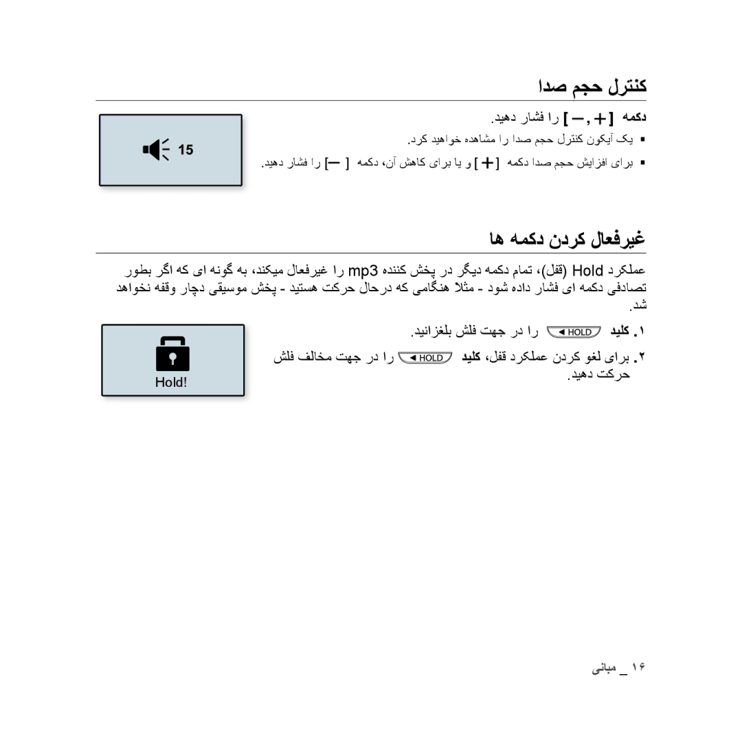 Samsung YP-U3ZP/AAW, YP-U3QB/HAC, YP-U3QG/HAC, YP-U3QB/MEA, YP-U3ZB/AAW, YP-U3ZB/HAC ادص مجح لرتنک, اه همکد ندرک لاعفریغ, دیلک 