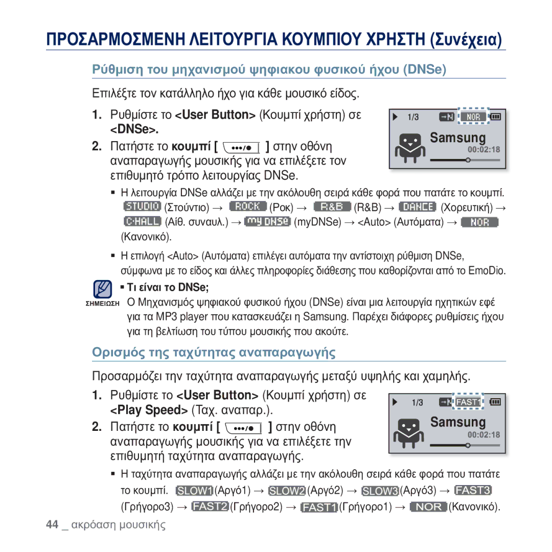 Samsung YP-U5JQW/EDC ȆȪșȝȚıȘ ĲȠȣ ȝȘȤĮȞȚıȝȠȪ ȥȘĳȚĮțȠȣ ĳȣıȚțȠȪ ȒȤȠȣ DNSe, ǼʌȚȜȑȟĲİ ĲȠȞ țĮĲȐȜȜȘȜȠ ȒȤȠ ȖȚĮ țȐșİ ȝȠȣıȚțȩ İȓįȠȢ 