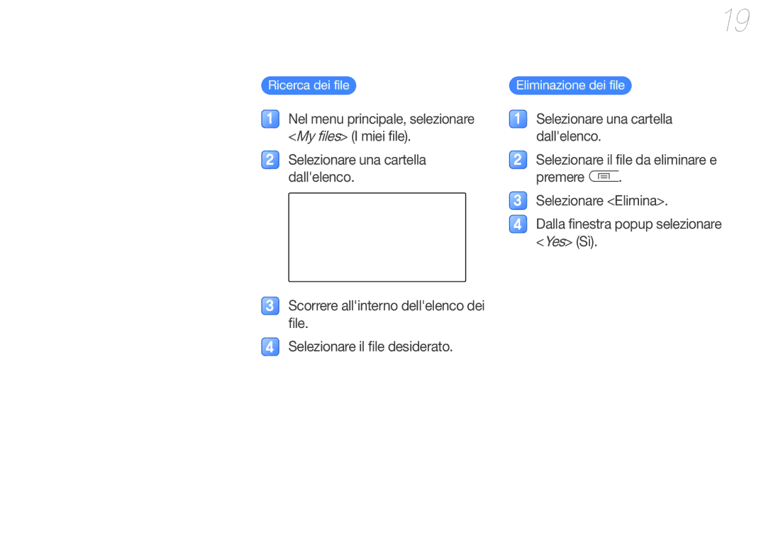 Samsung YP-U7AP/EDC, YP-U7AB/EDC, YP-U7AS/EDC manual Miei file 