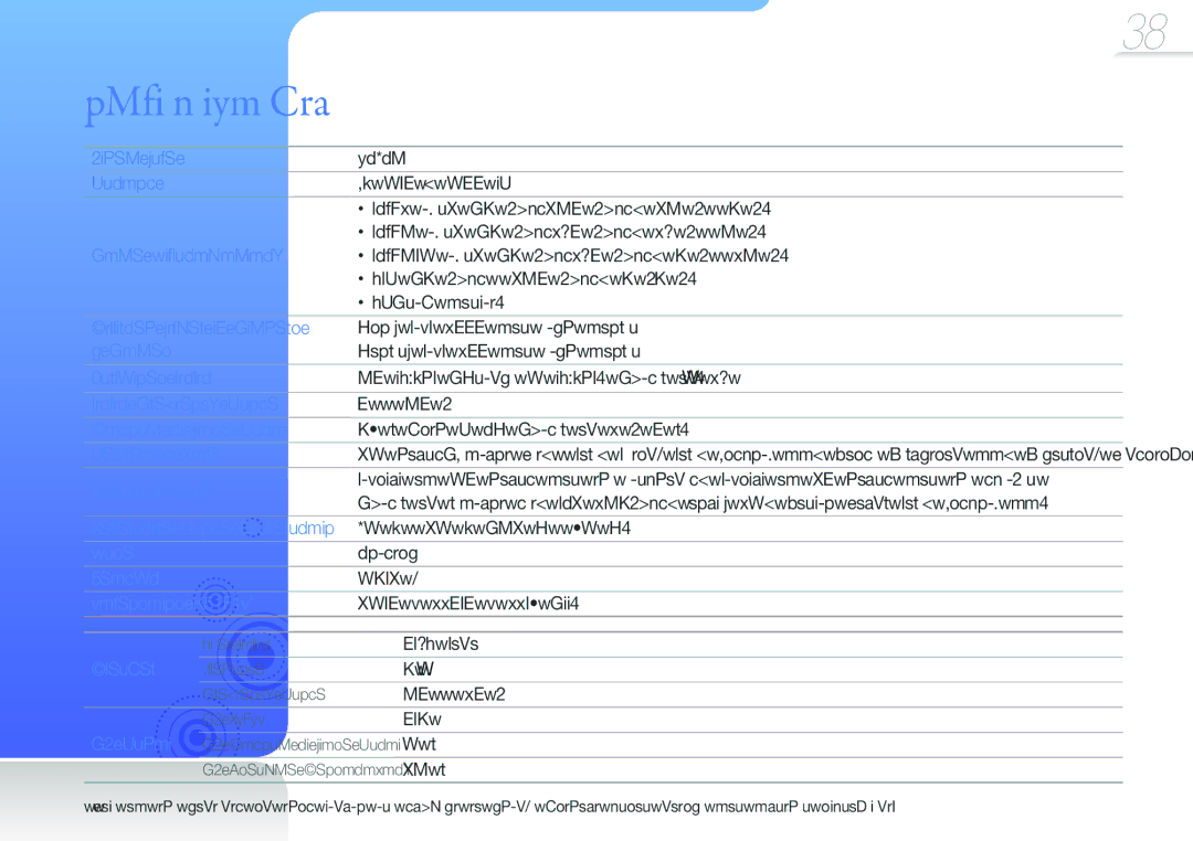 Samsung YP-VP2 user manual Specifications 