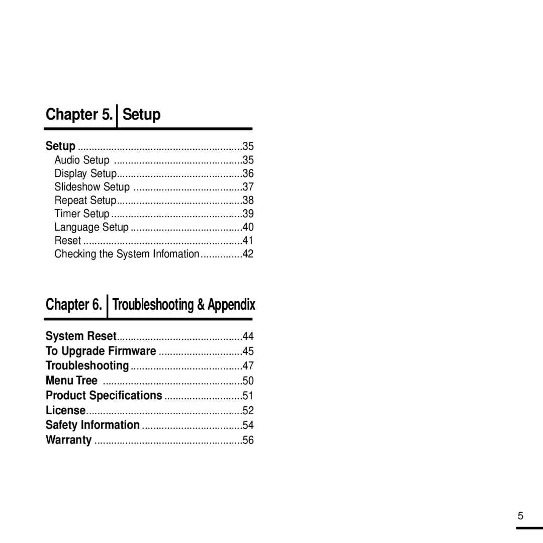 Samsung YP-Z5 manual Setup 