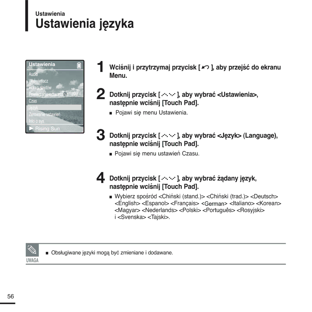 Samsung YP-Z5FQB/ELS, YP-Z5FQB/XEH, YP-Z5FAS/ELS, YP-Z5FAS/XEH manual 