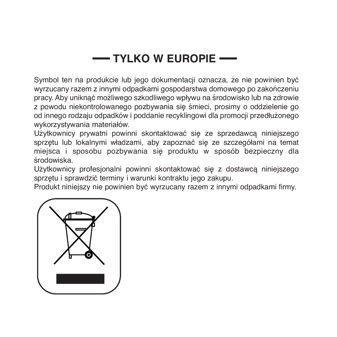 Samsung YP-Z5FAS/XEH, YP-Z5FQB/ELS, YP-Z5FQB/XEH, YP-Z5FAS/ELS manual Tylko W Europie 