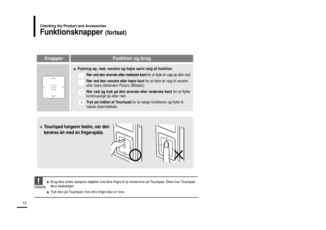 Samsung YP-Z5QB/ELS, YP-Z5AB/ELS, YP-Z5ZS/ELS manual Funktionsknapper fortsat 