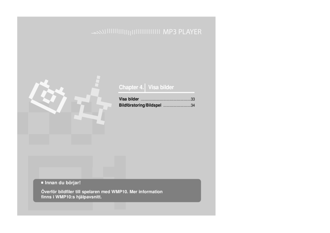 Samsung YP-Z5ZS/ELS, YP-Z5QB/ELS, YP-Z5AB/ELS manual Visa bilder 