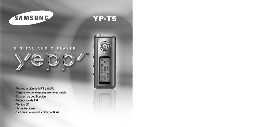 Samsung YPT5V2/ELS, YPT5H2/ELS manual YP-T5 