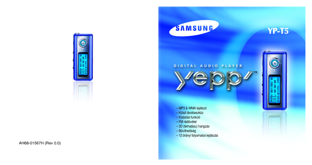 Samsung YPT5H2/ELS, YPT5V1/ELS, YPT5H1/ELS, YPT5V2/ELS manual YP-T5 