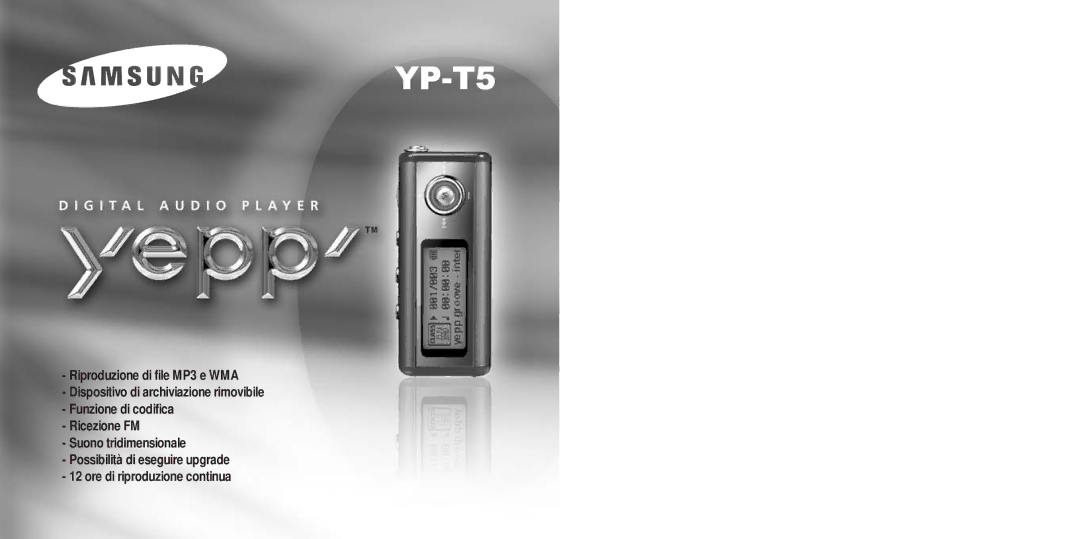 Samsung YPT5V2/ELS manual YP-T5 