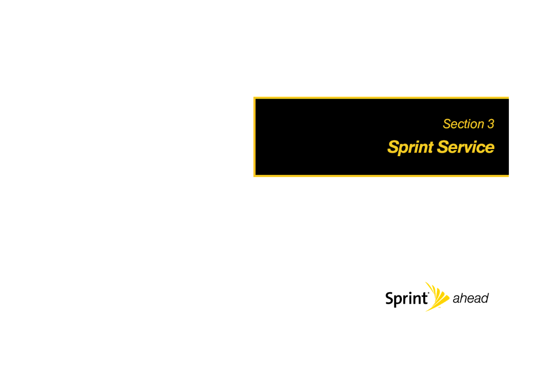 Samsung Z400 manual Sprint Service 