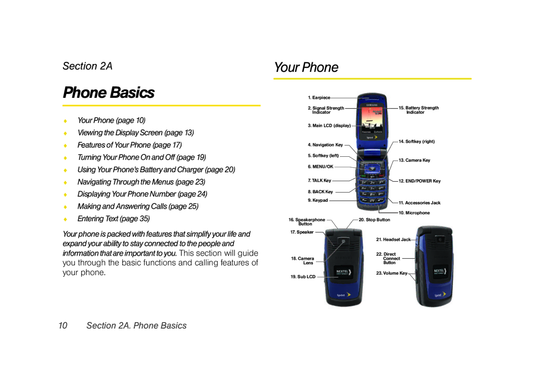 Samsung Z400 manual Phone Basics, Your Phone 