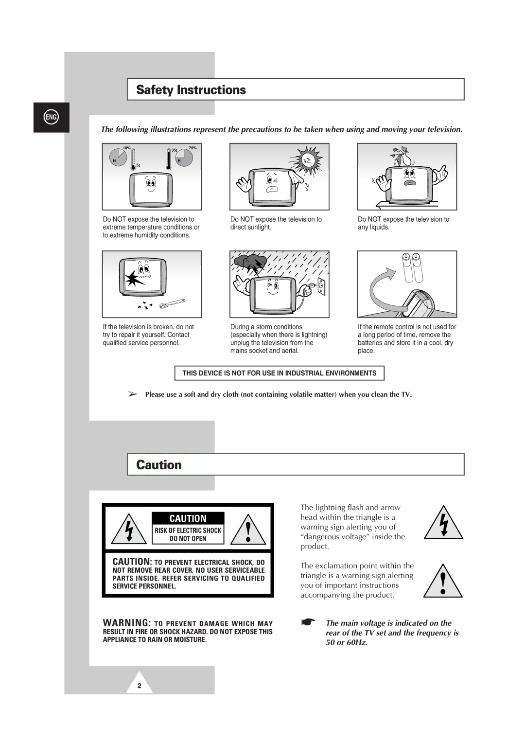 Samsung manual Safety Instructions 