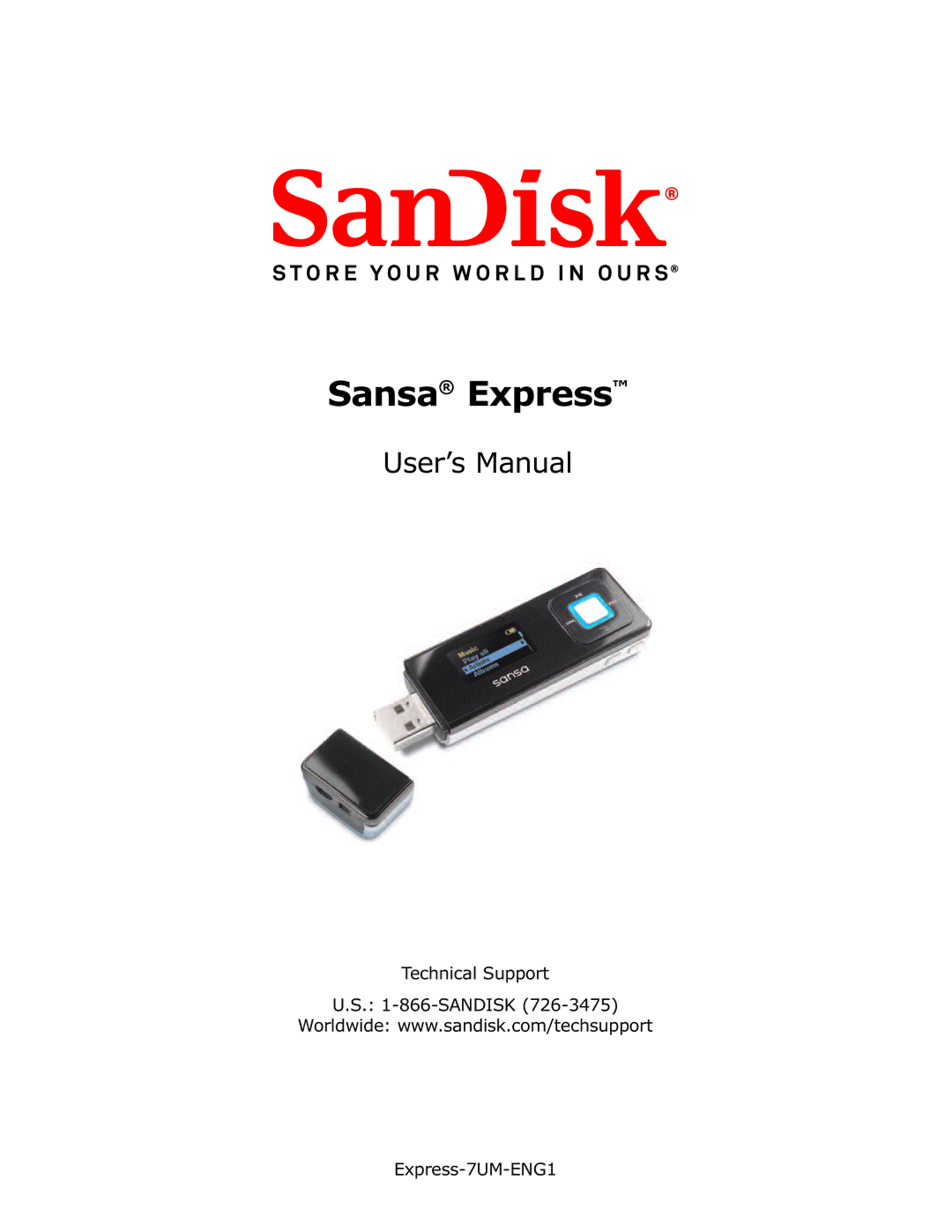 SanDisk c200 user manual Sansa Express 