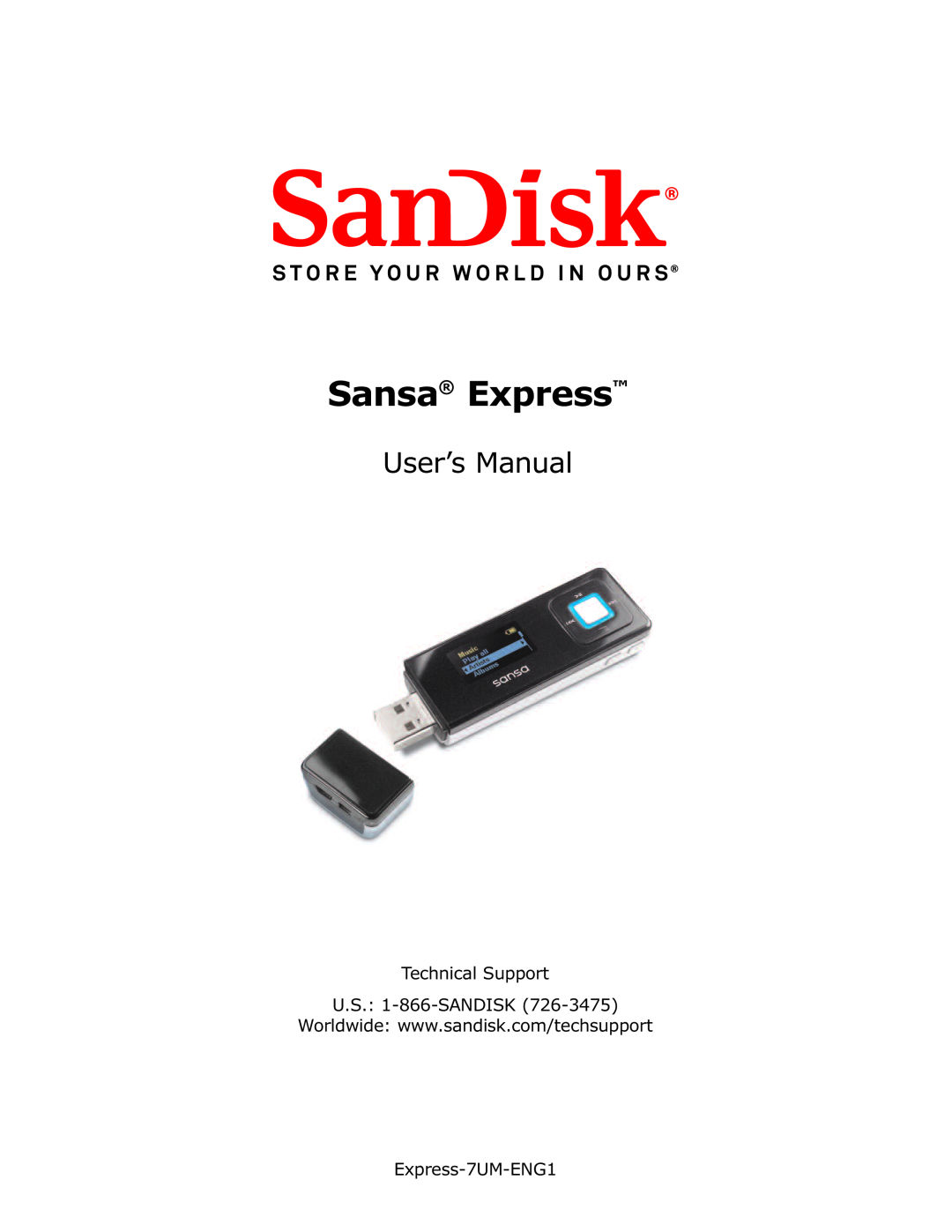 SanDisk c200 user manual User’s Manual, Sansa Express 